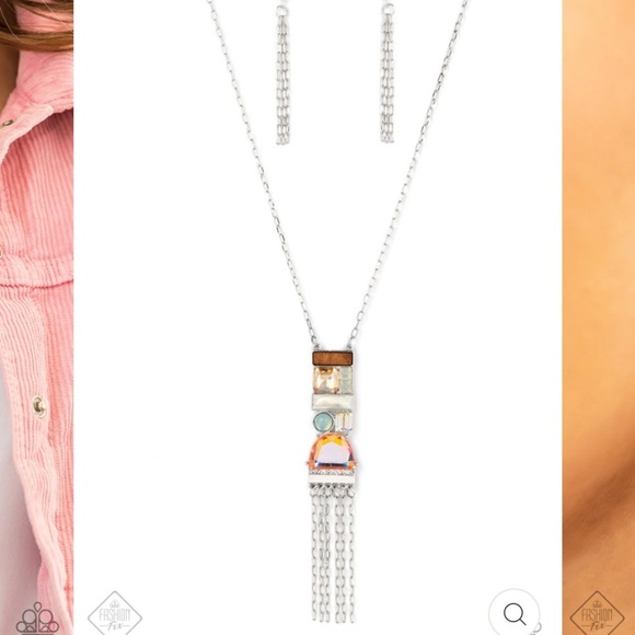 MS. DIY - MULTI necklace/earring NWT - Picture 3 of 3